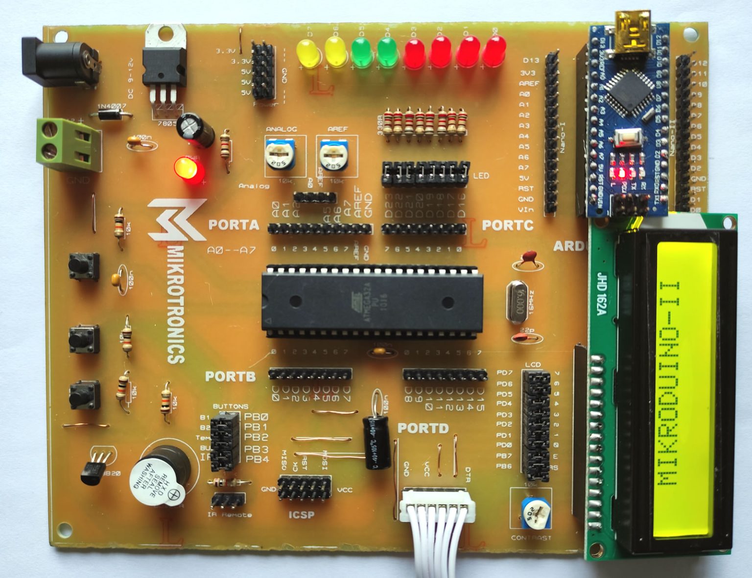 MikroDuino-II AVR Trainer & Development Board